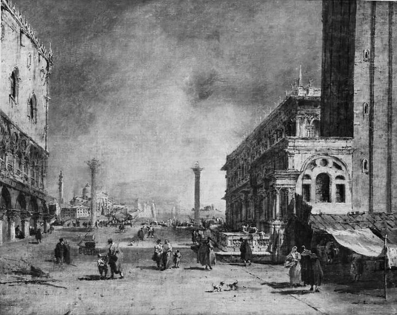 Veduta di Piazzetta San Marco verso San Giorgio con la Libreria Vecchia - Pushkin Museum